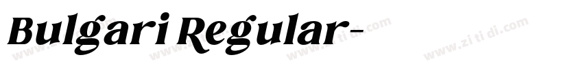 Bulgari Regular字体转换